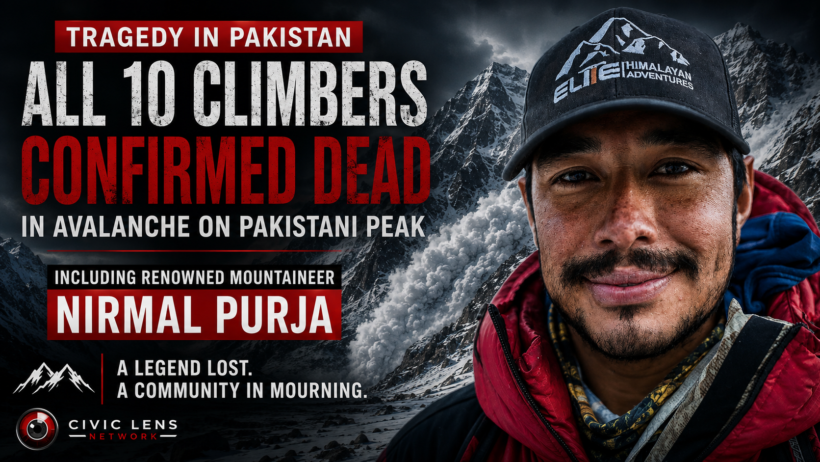 Nirmal Purja and Nine Climbers Confirmed Dead After Broad Peak Avalanche