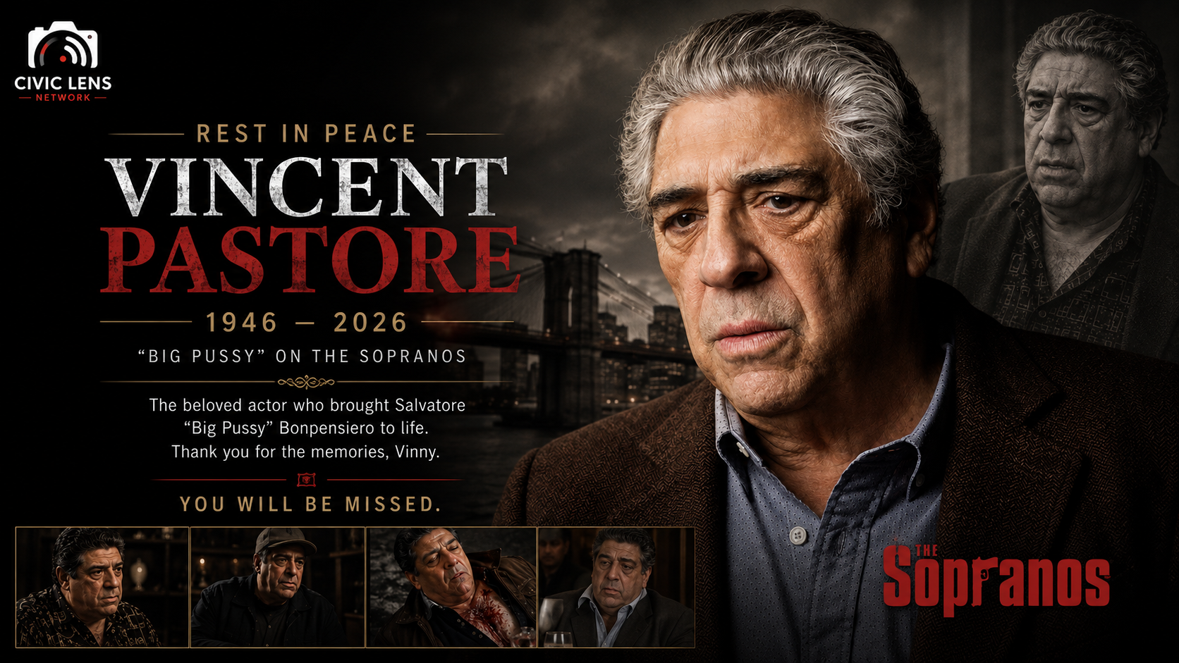 Vincent Pastore, Beloved “Big Pussy” from The Sopranos, Dies at 80