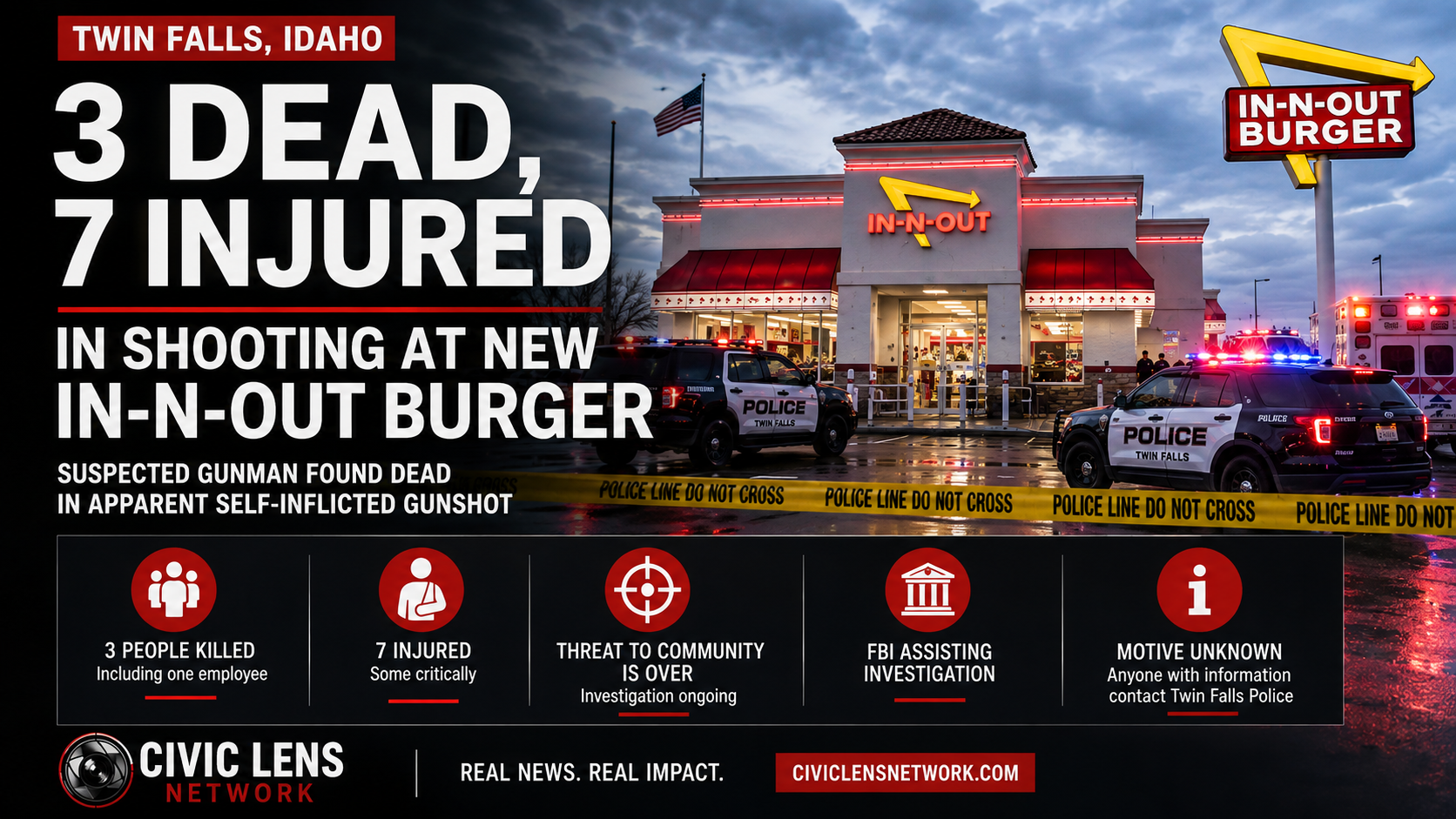 Shooting at New In N Out in Twin Falls Leaves Three Dead