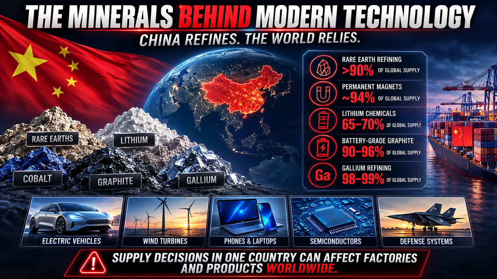 China Dominates Critical Minerals Processing