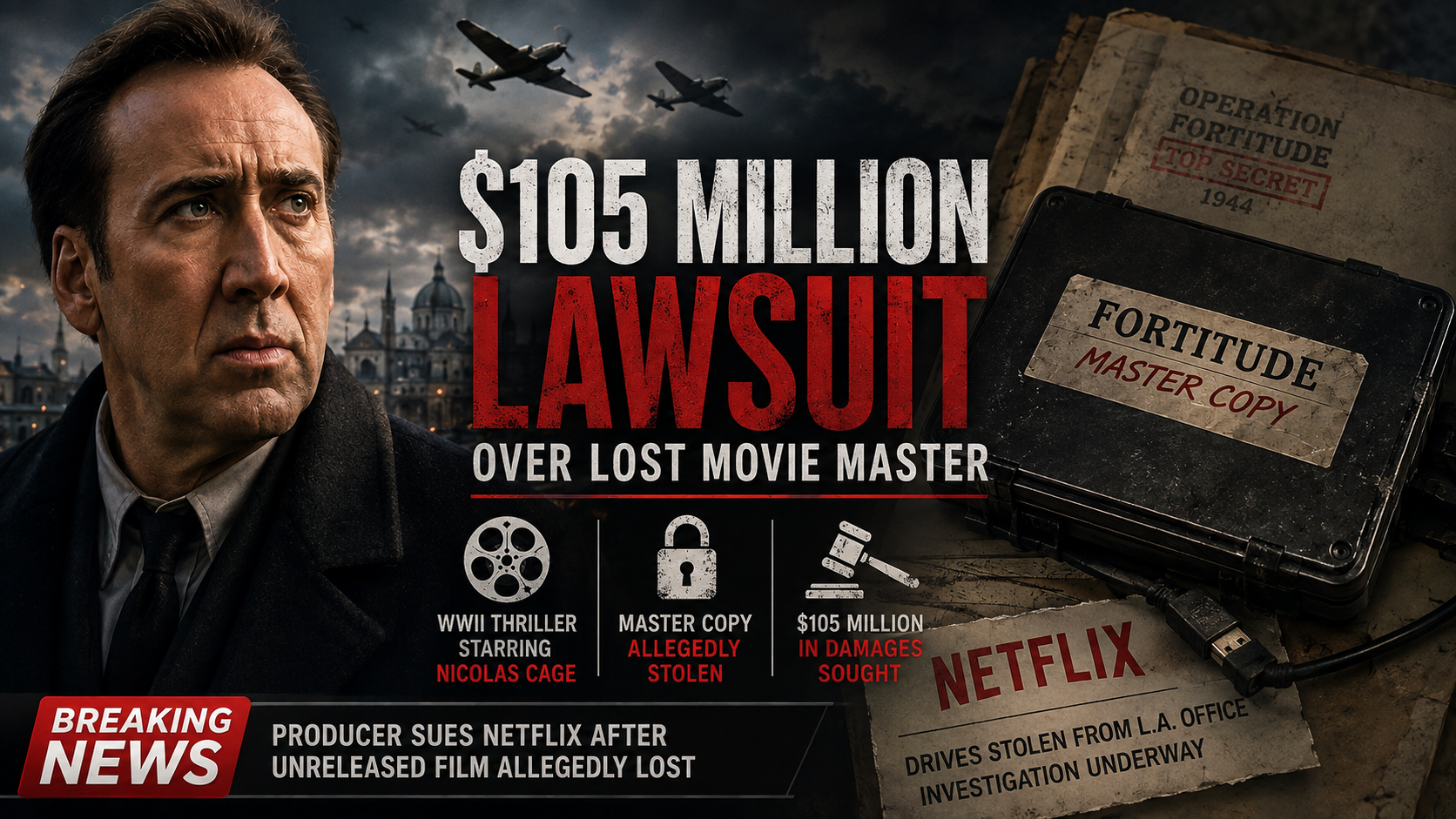 Netflix faces $105 million lawsuit over lost Nicolas Cage film