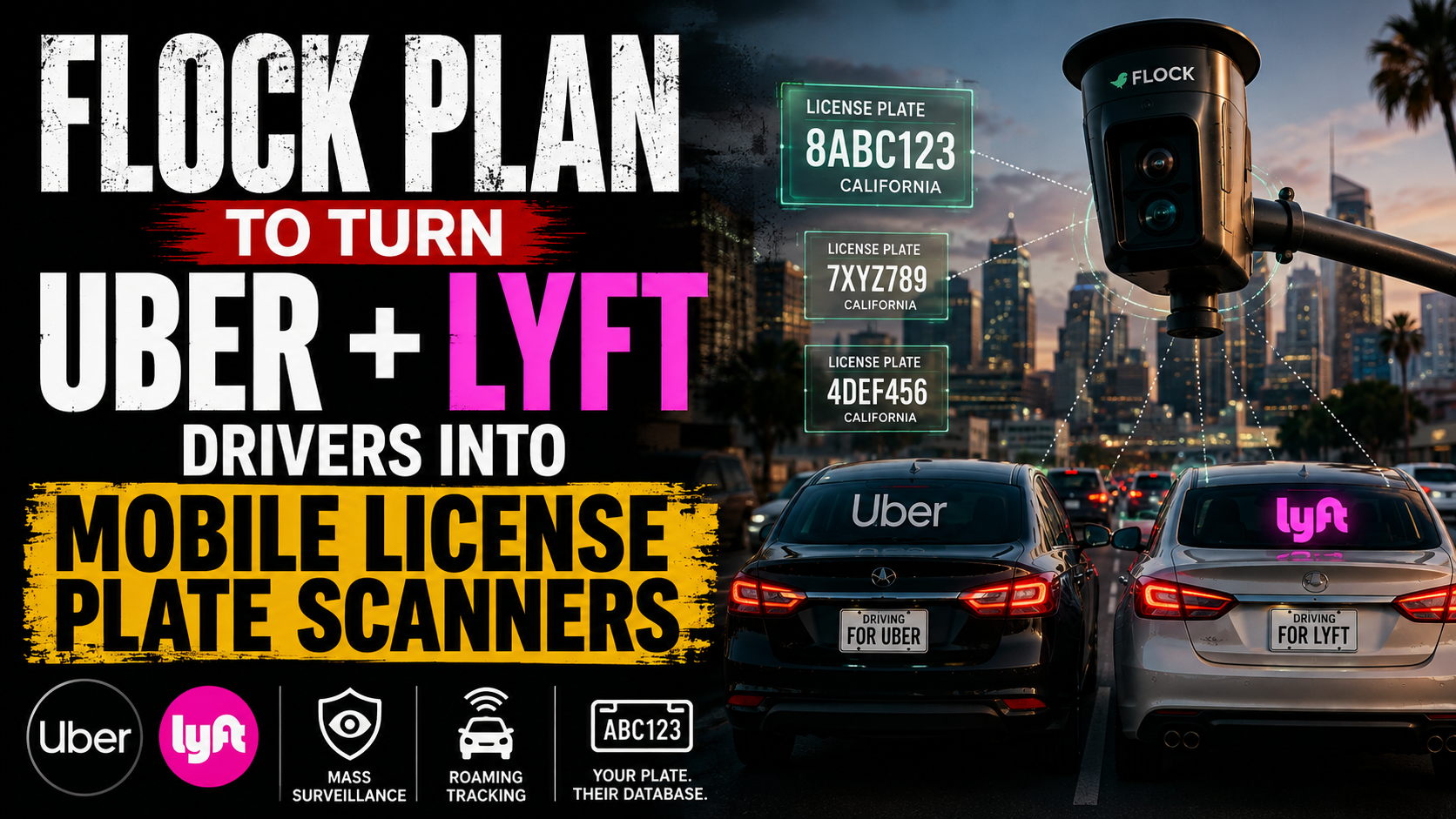 Flock Plan to Turn Uber Lyft Drivers Into Mobile License Plate Scanners