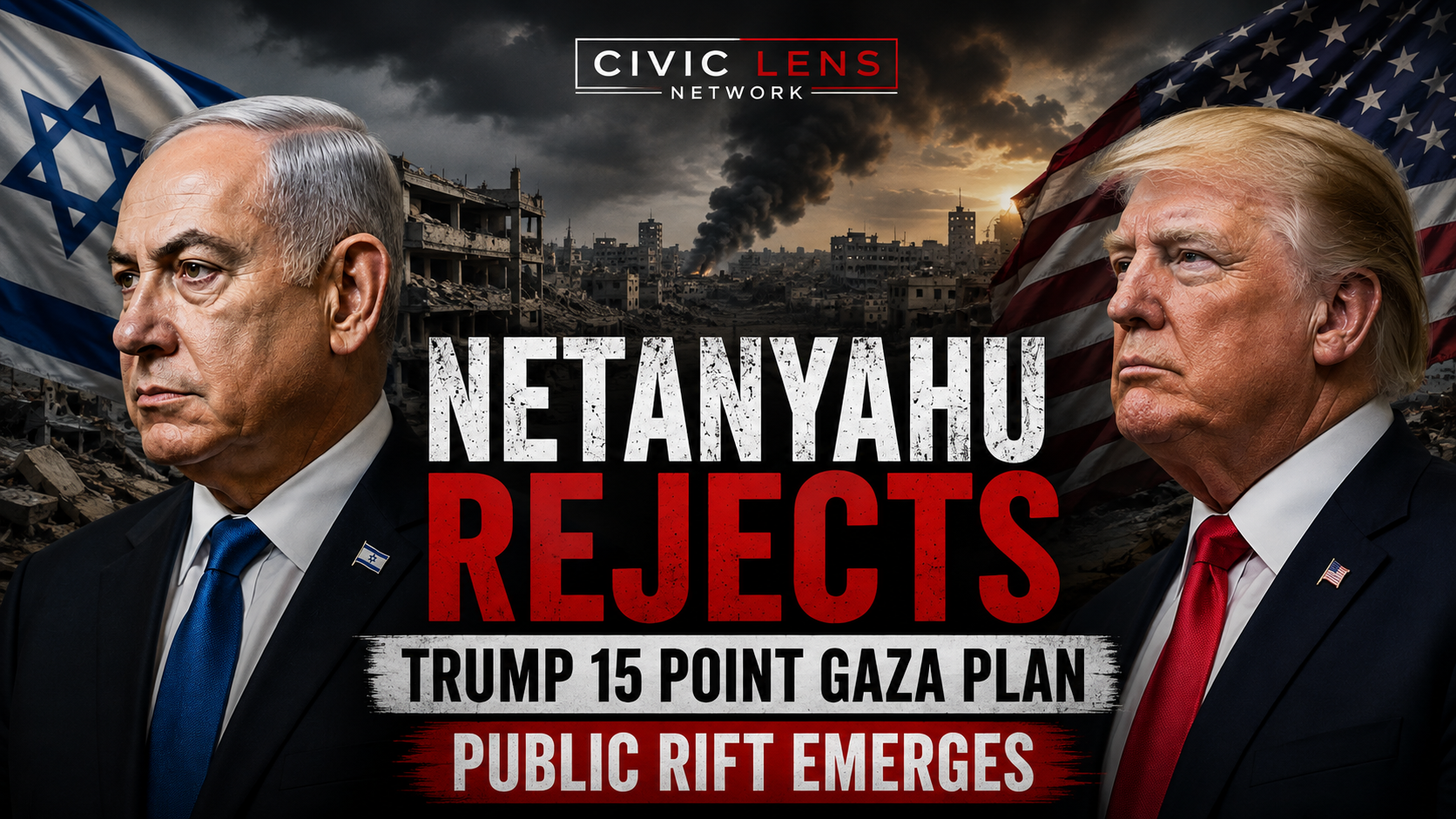 Netanyahu Rejects Trump 15 Point Gaza Plan Public Rift Emerges