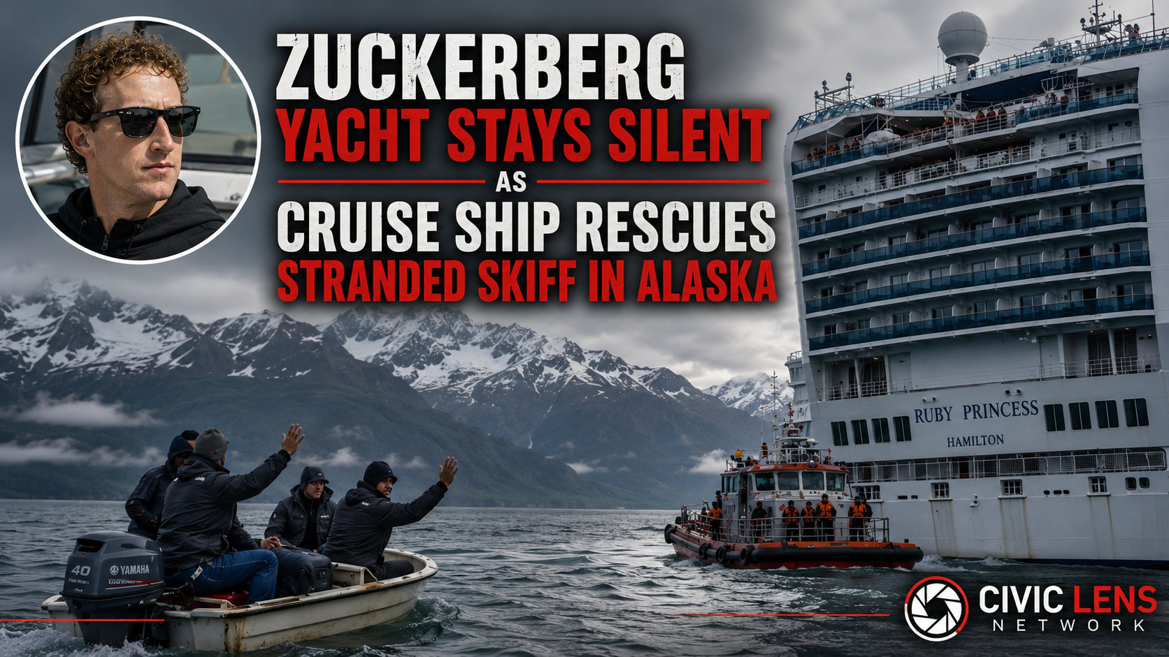 Zuckerberg Yacht Stays Silent as Cruise Ship Rescues Stranded Skiff in Alaska
