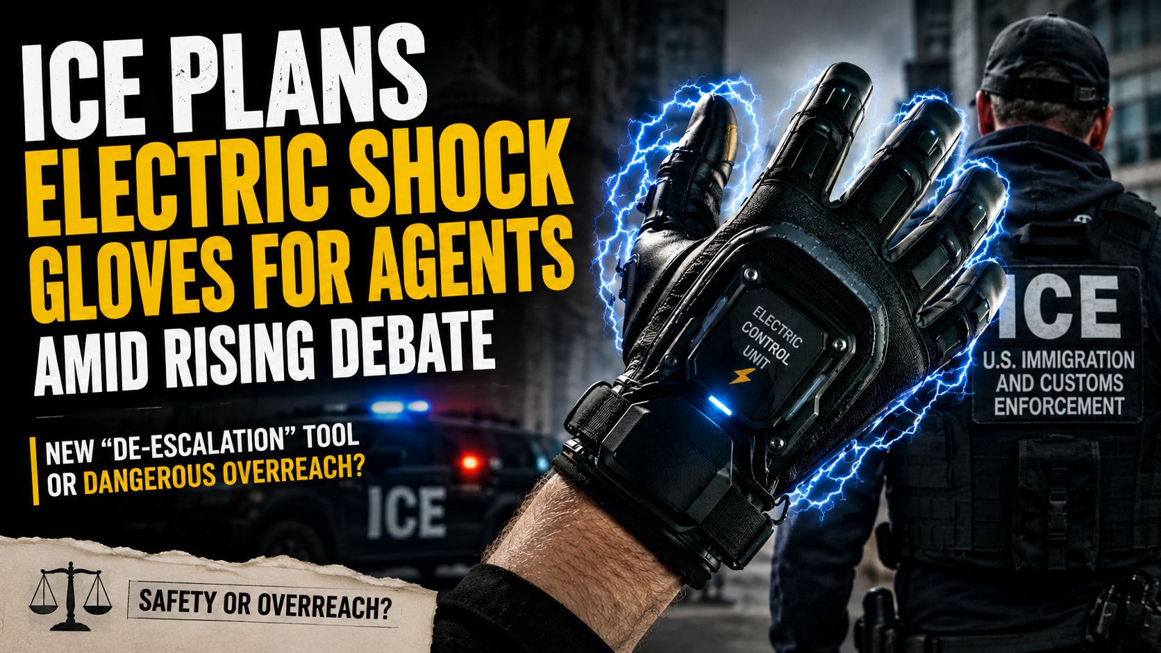 ICE Plans Electric Shock Gloves for Agents Amid Rising Debate
