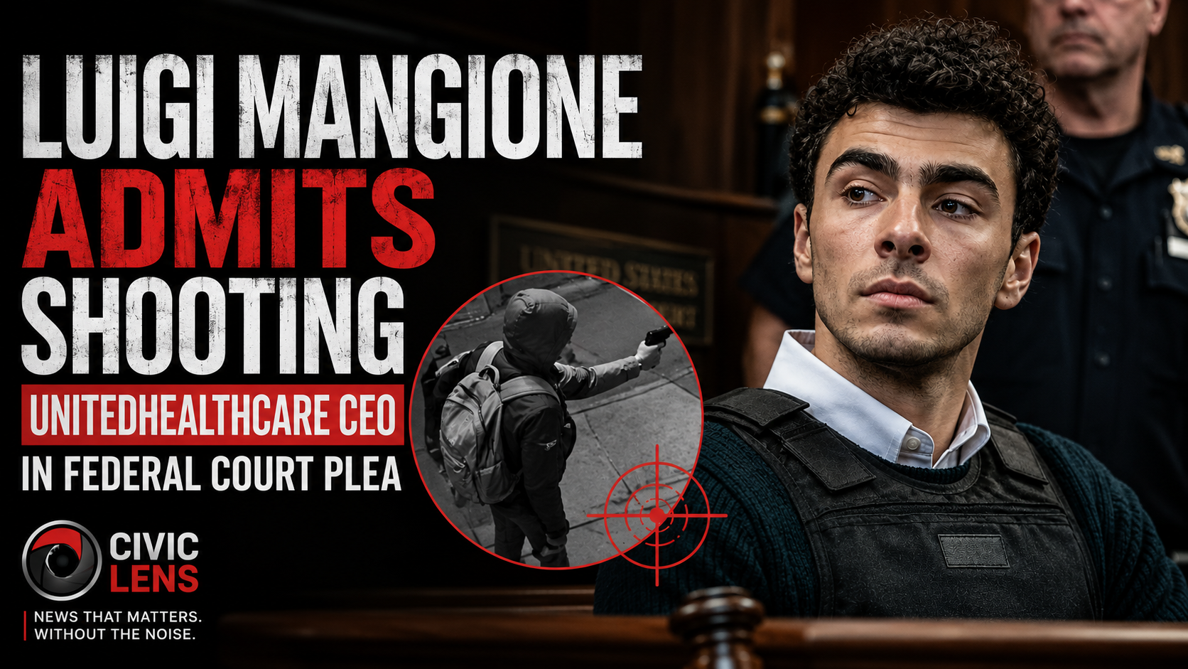 Luigi Mangione Admits Shooting UnitedHealthcare CEO in Federal Court Plea