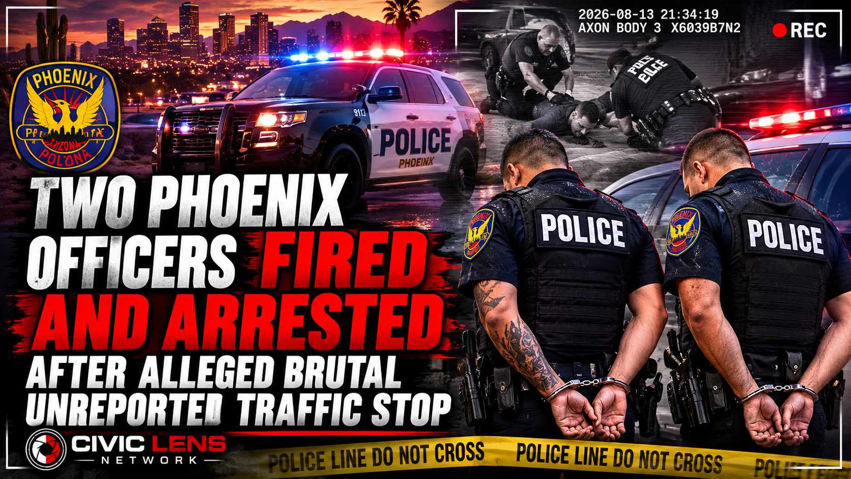 Two Phoenix Officers Fired and Arrested After Alleged Brutal Unreported Traffic Stop