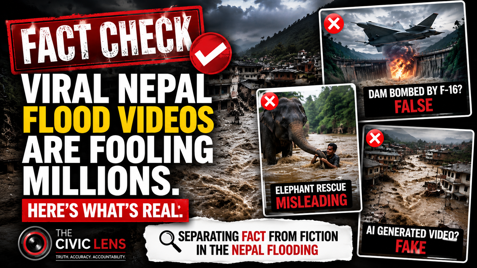 Fact Check: Viral Nepal Flood Videos Are Fooling Millions. Here’s What’s Real