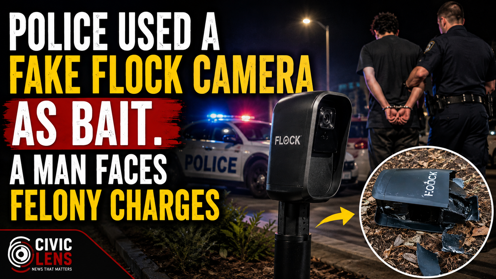 Police Used a Fake Flock Camera as Bait. A Man Faces Felony Charges