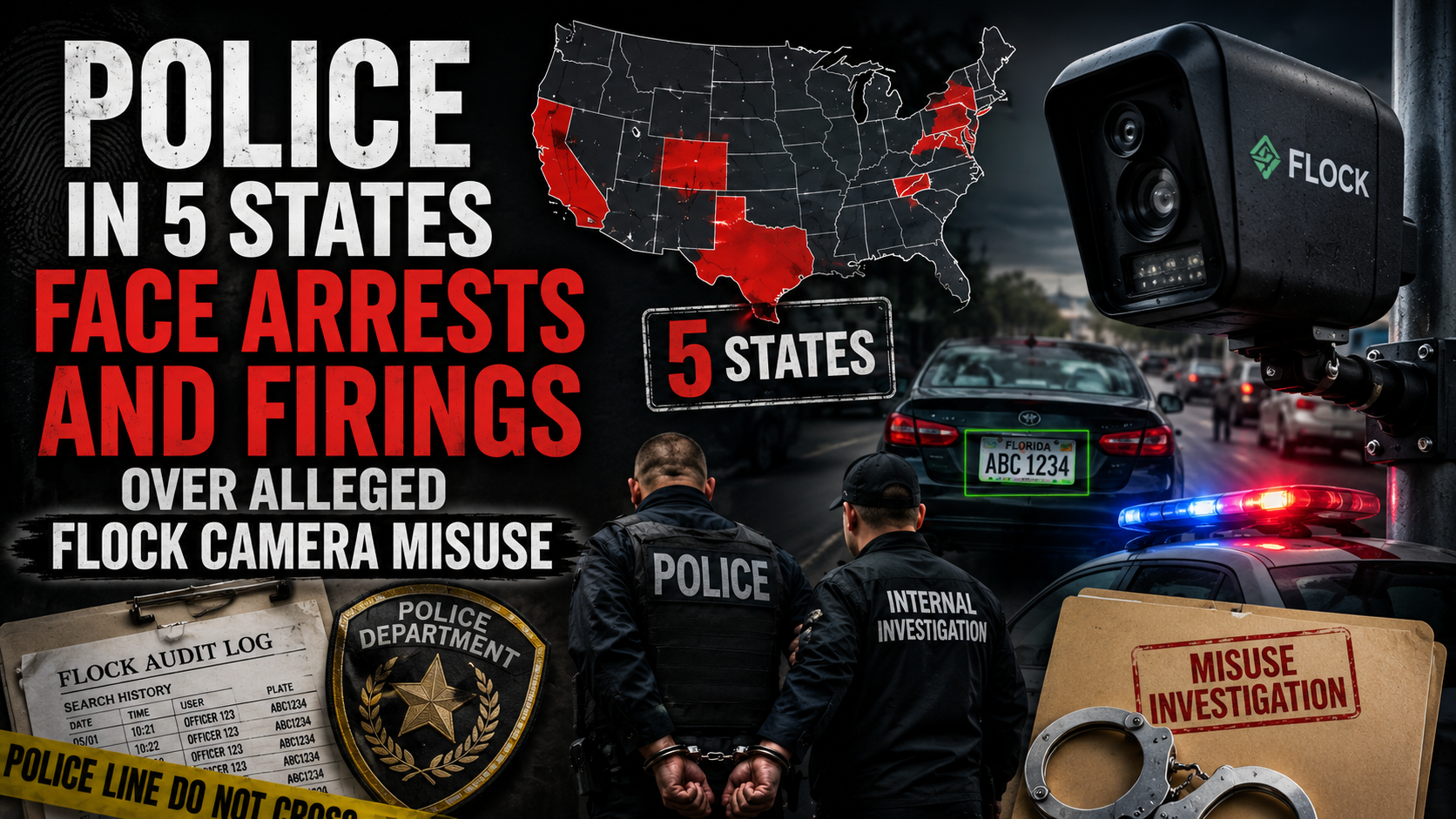 Police in 5 States Face Arrests and Firings Over Alleged Flock Camera Misuse