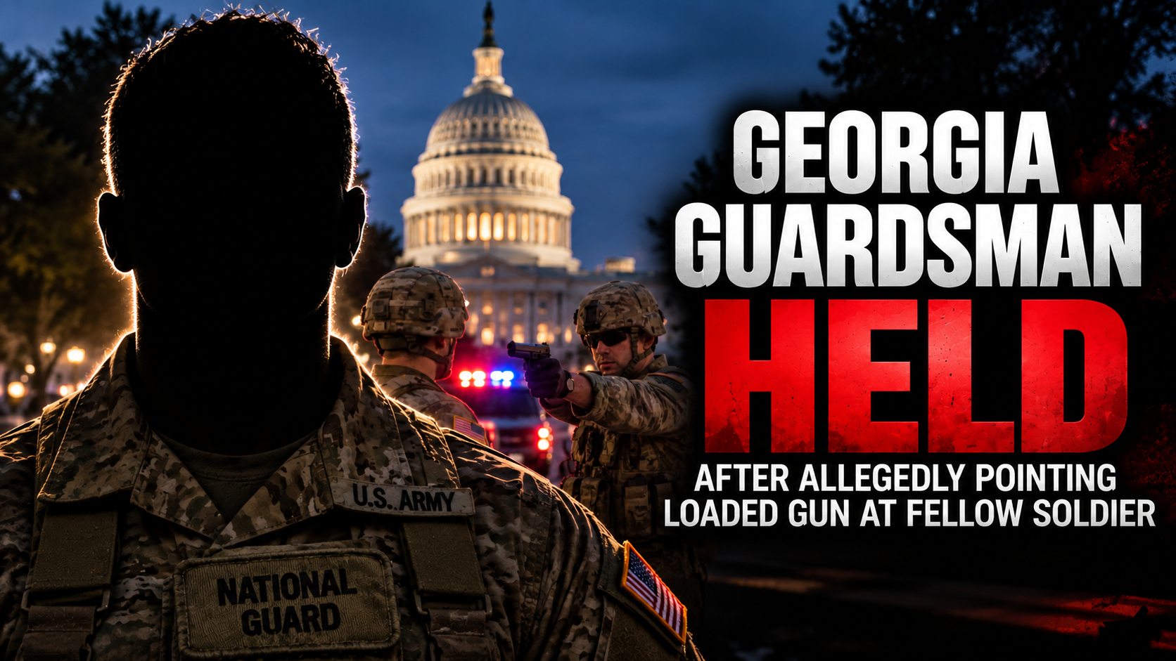 Georgia Guardsman Held After Allegedly Pointing Loaded Gun at Fellow Soldier