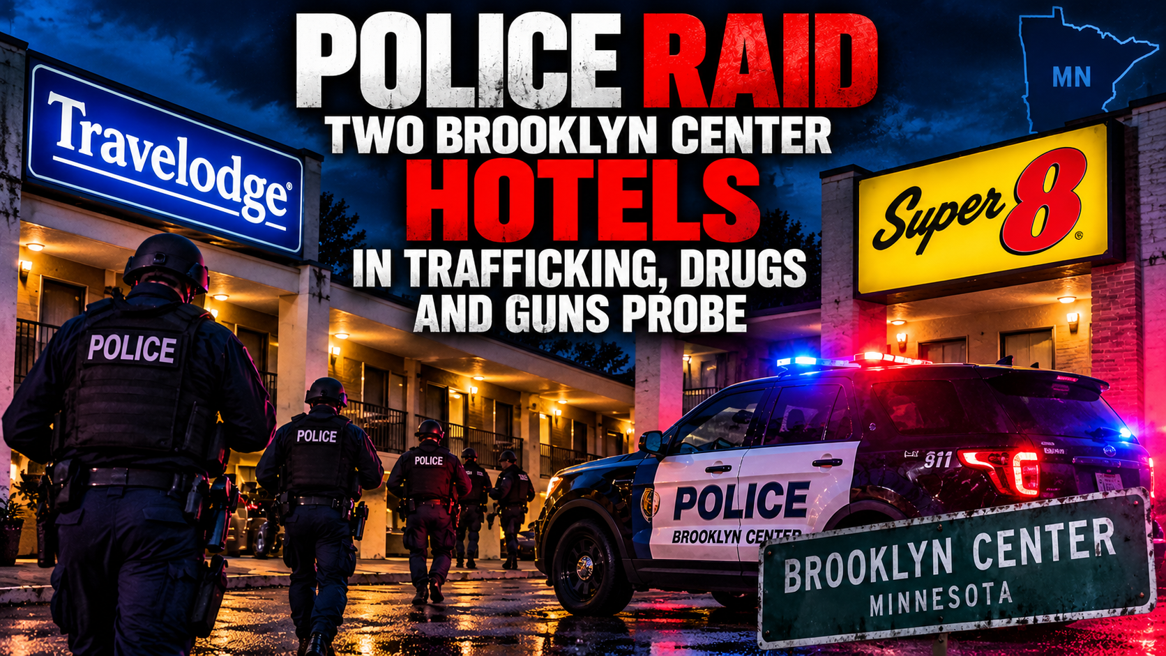 Police Raid Two Brooklyn Center Hotels in Trafficking, Drugs and Guns Probe