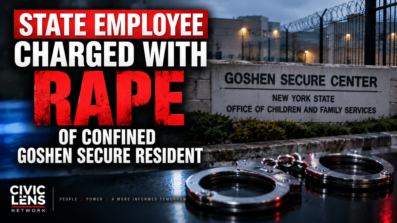 State Employee Charged With Rape of Confined Goshen Secure Resident