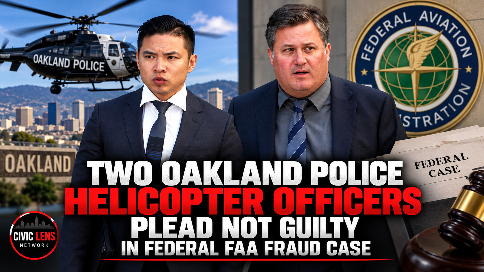 Two Oakland Police Helicopter Officers Plead Not Guilty in Federal FAA Fraud Case