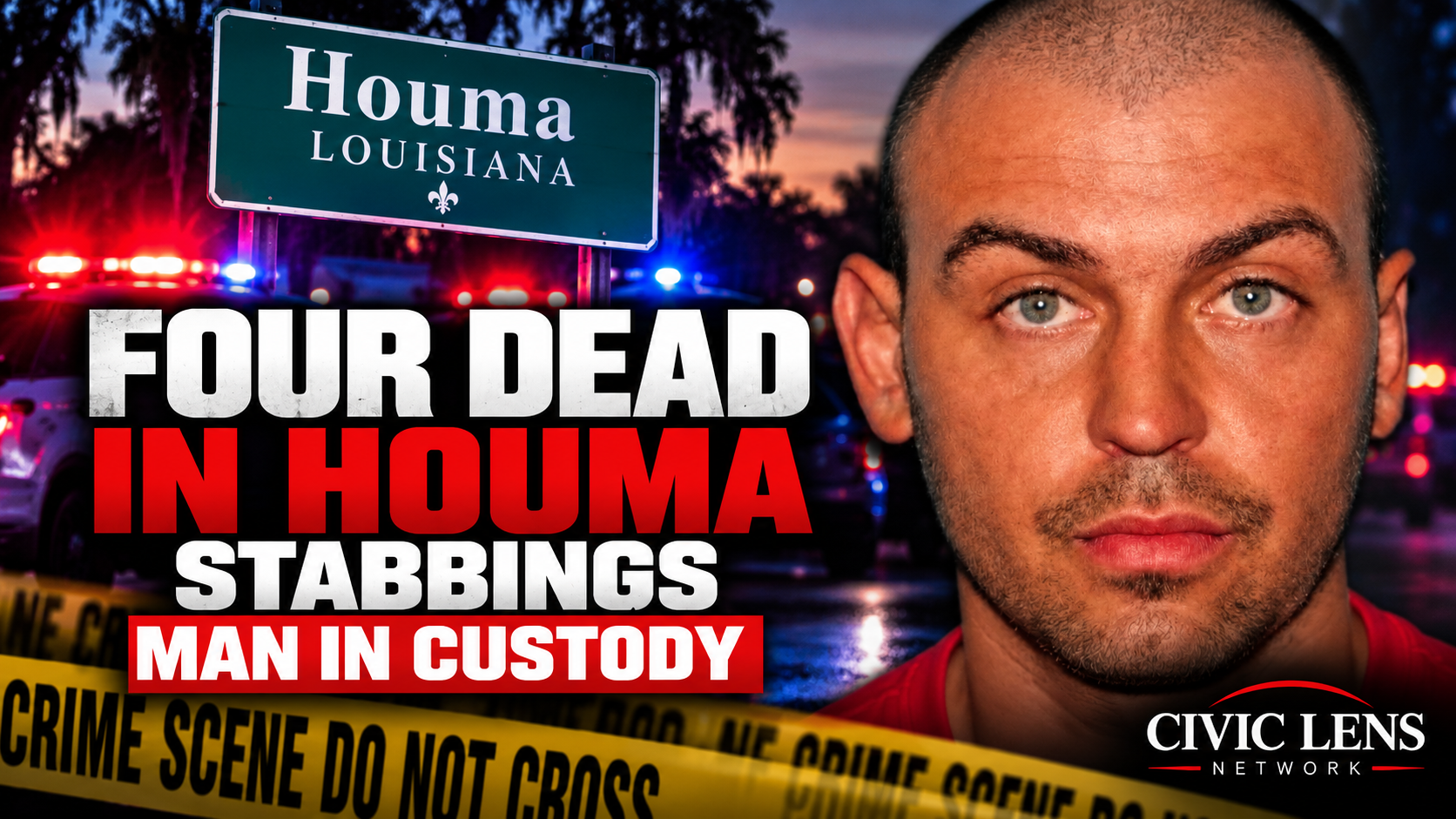 Four Dead in Houma Stabbings, Man in Custody
