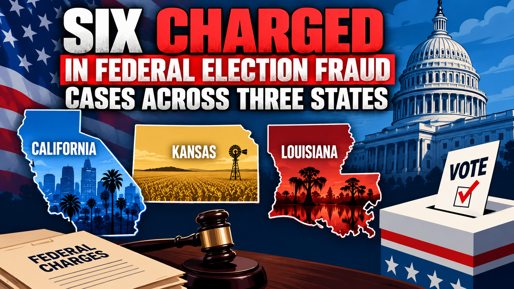 Six Charged in Federal Election Fraud Cases Across Three States