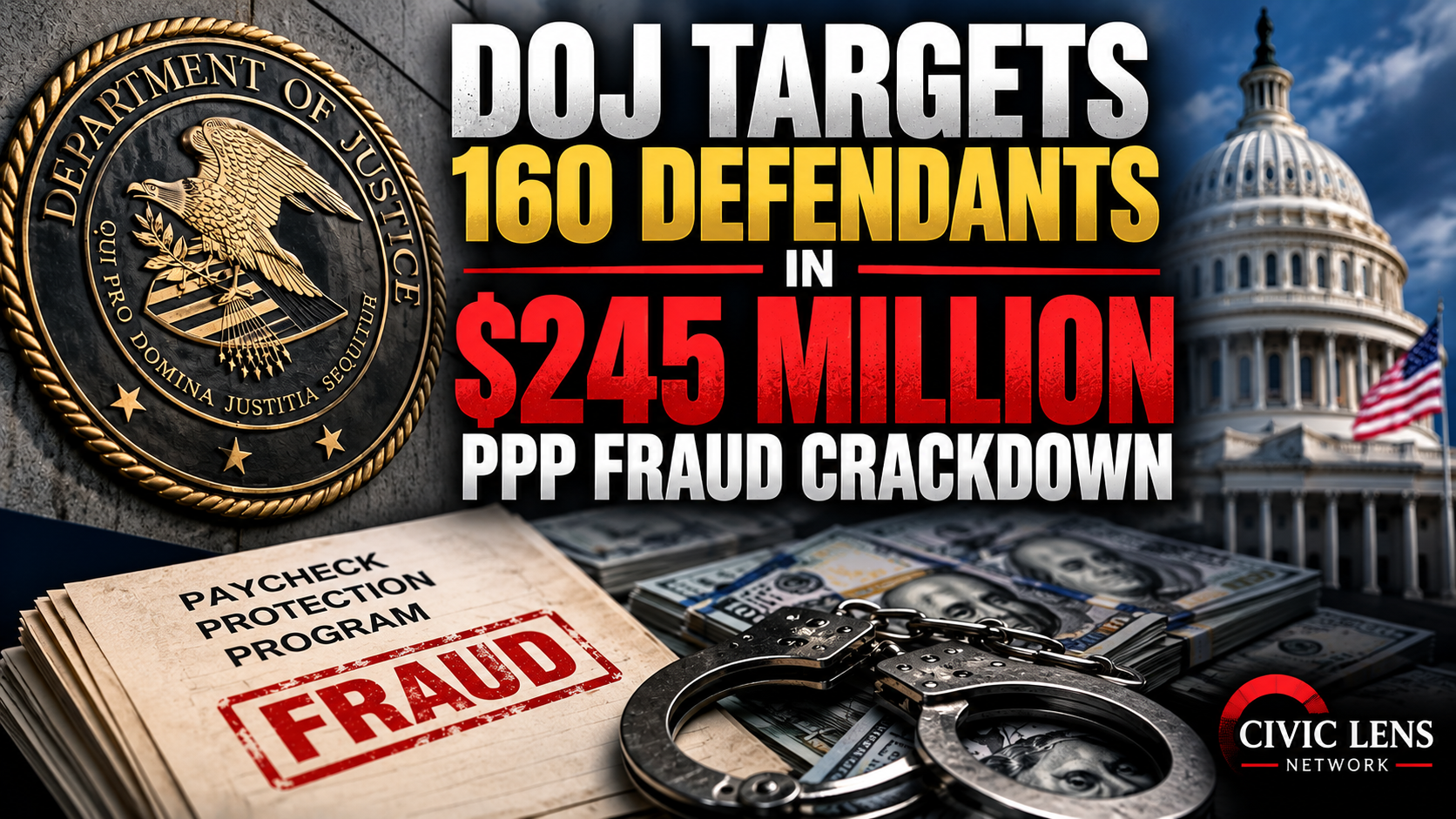 DOJ Targets 160 Defendants in $245 Million PPP Fraud Crackdown