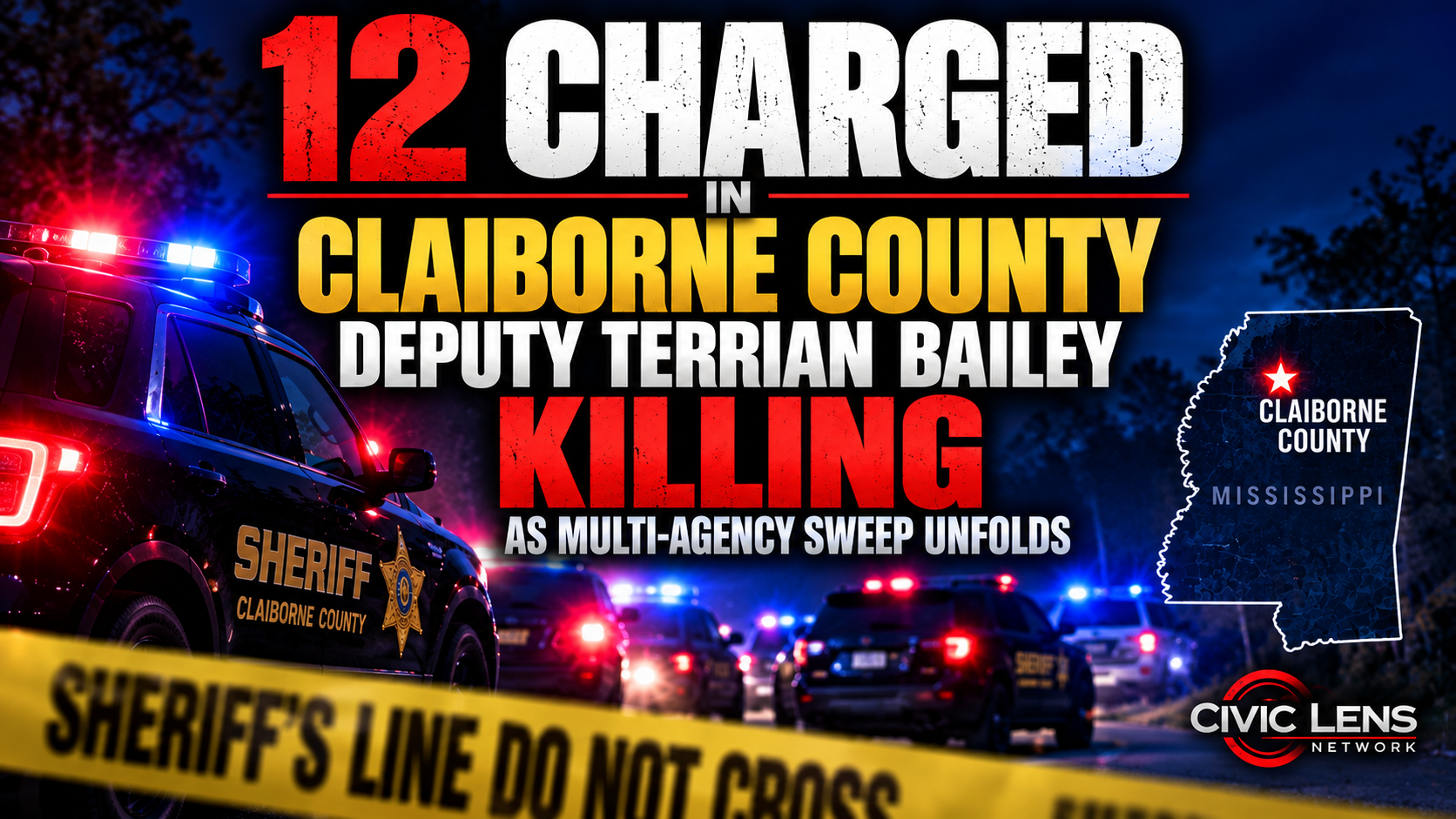 12 Charged in Killing of Claiborne County Deputy Terrian Bailey After Hermanville Store Shooting