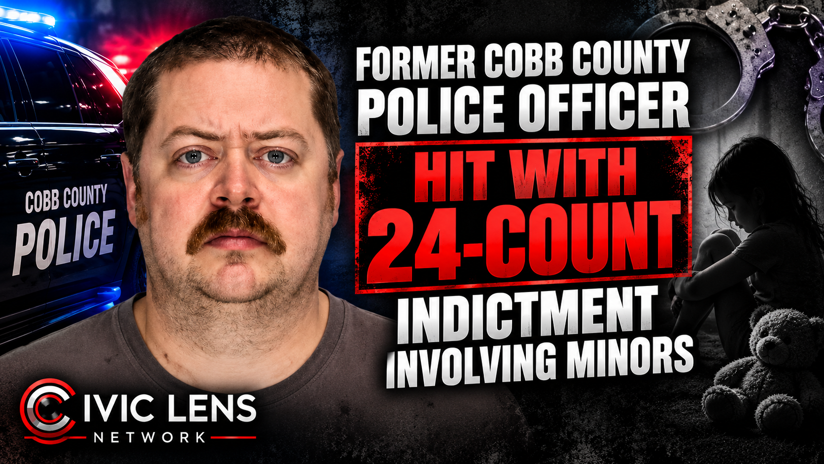 Former Cobb County police officer hit with 24-count indictment involving minors