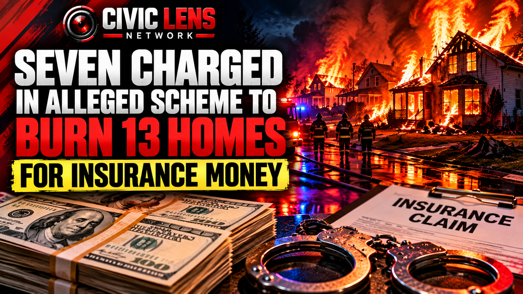Seven Charged in Alleged Scheme to Burn 13 Homes for Insurance Money