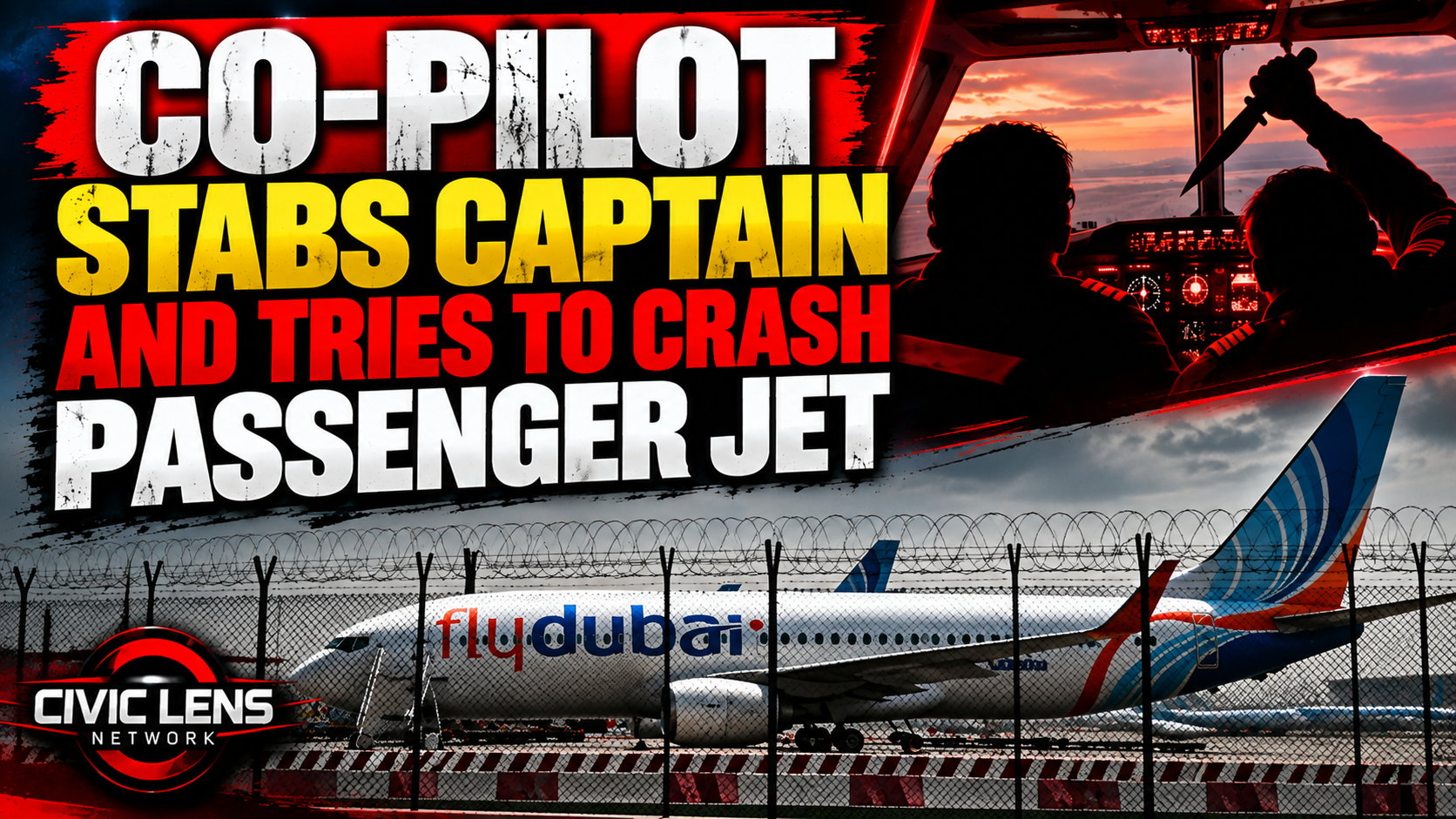 Co-Pilot Stabs Captain and Tries to Crash Passenger Jet