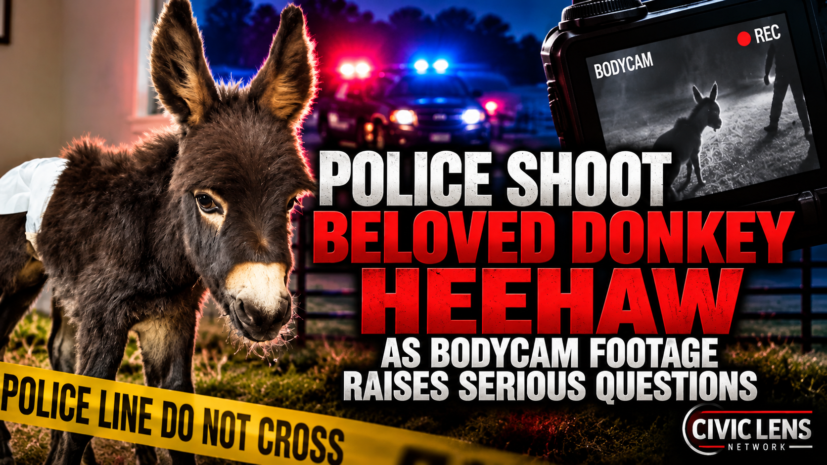 Police Shoot Beloved Donkey HeeHaw as Bodycam Footage Raises Serious Questions