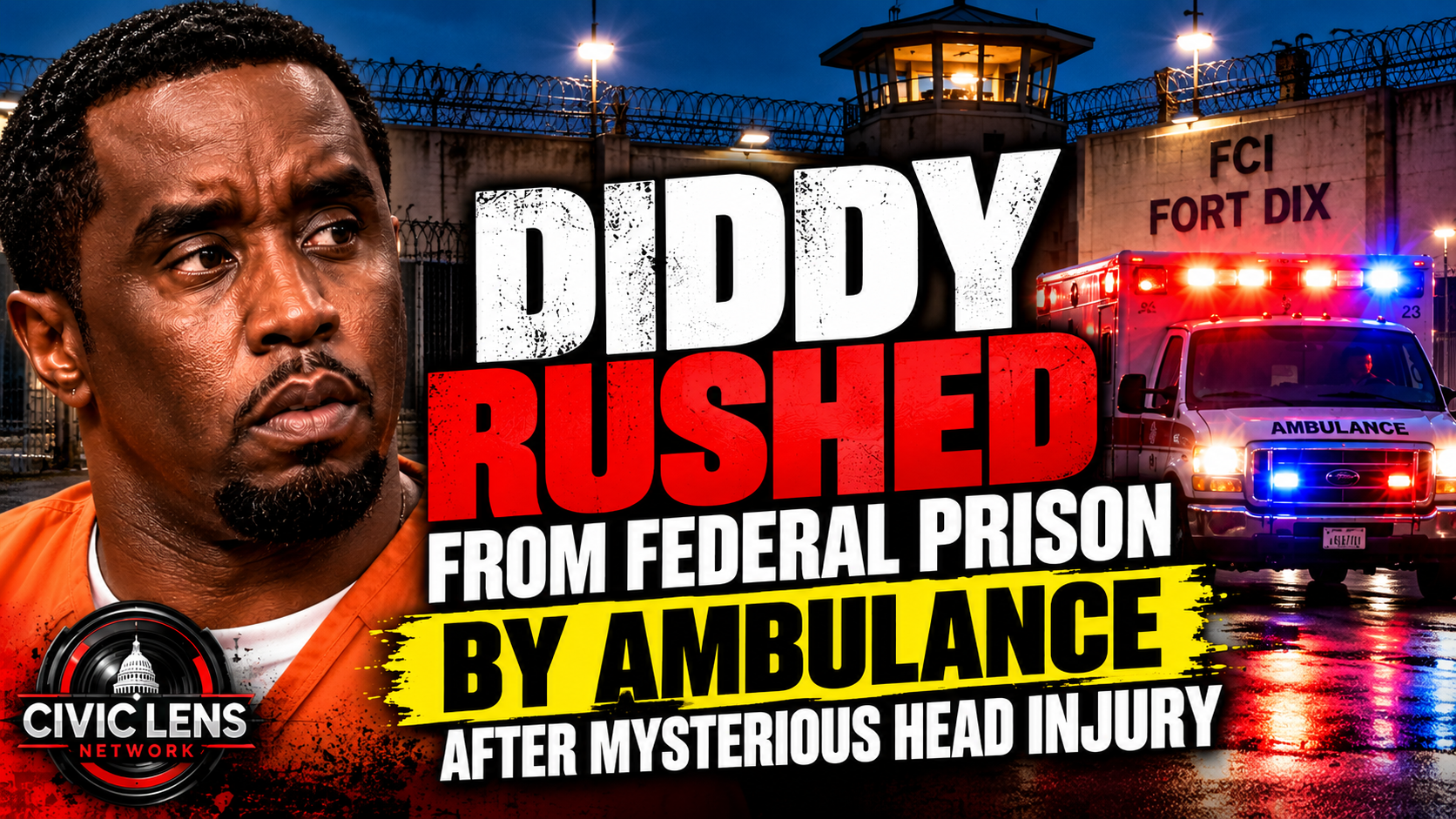 Diddy Rushed From Federal Prison by Ambulance After Mysterious Head Injury