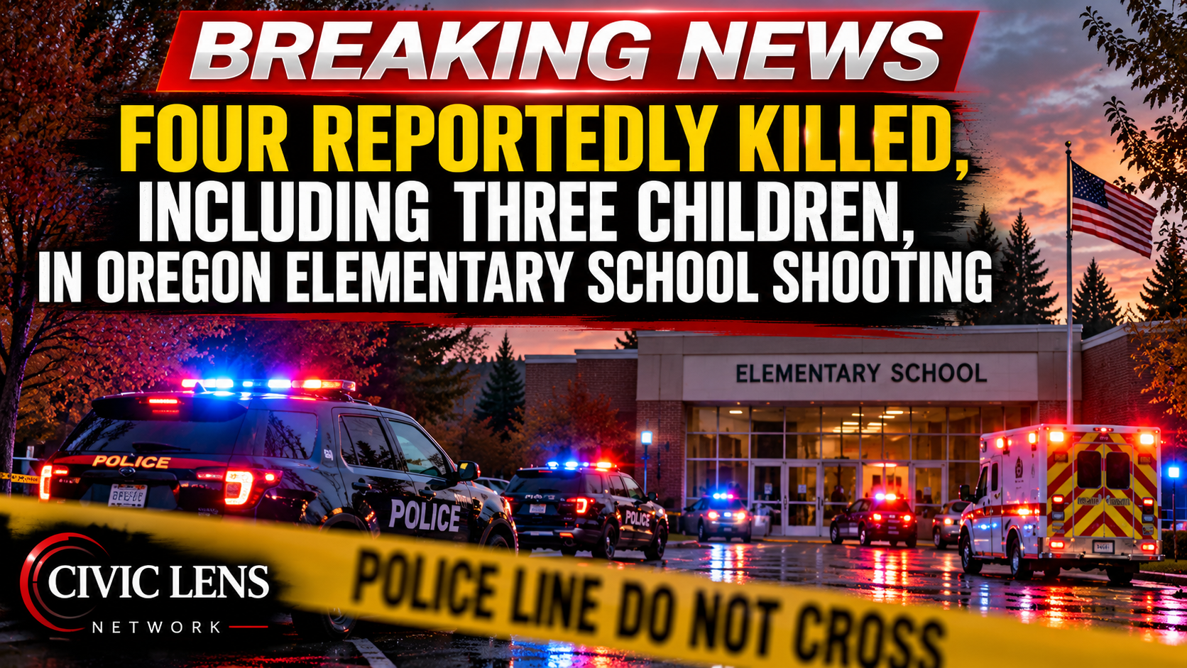 Four Reportedly Killed, Including Three Children, in Oregon Elementary School Shooting