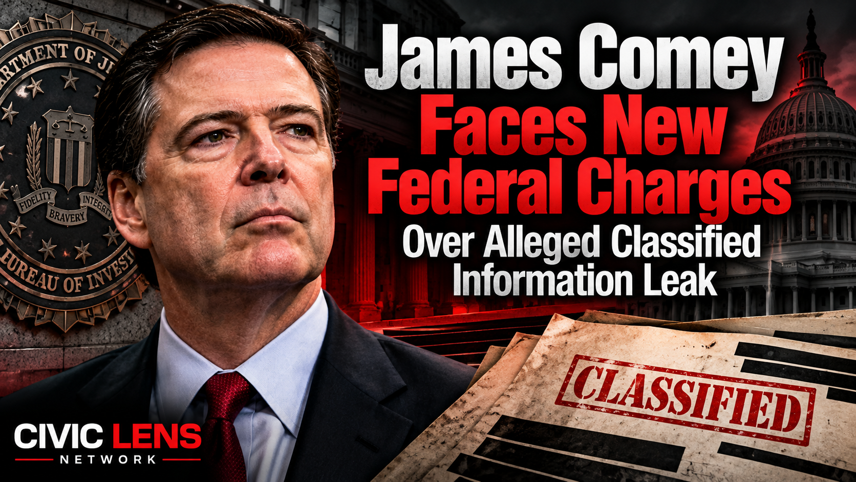 James Comey Faces New Federal Charges Over Alleged Classified Information Leak